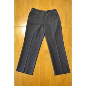 Dressbarn Women Black Dress Pants Size 16 Straight Leg Stretch Career Office Fit